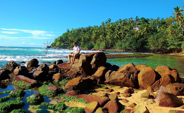 Sri Lanka - on a beach in Mirissa. 