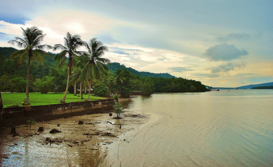 View of the bay near Bandar Seri Begawan. Brunei.
