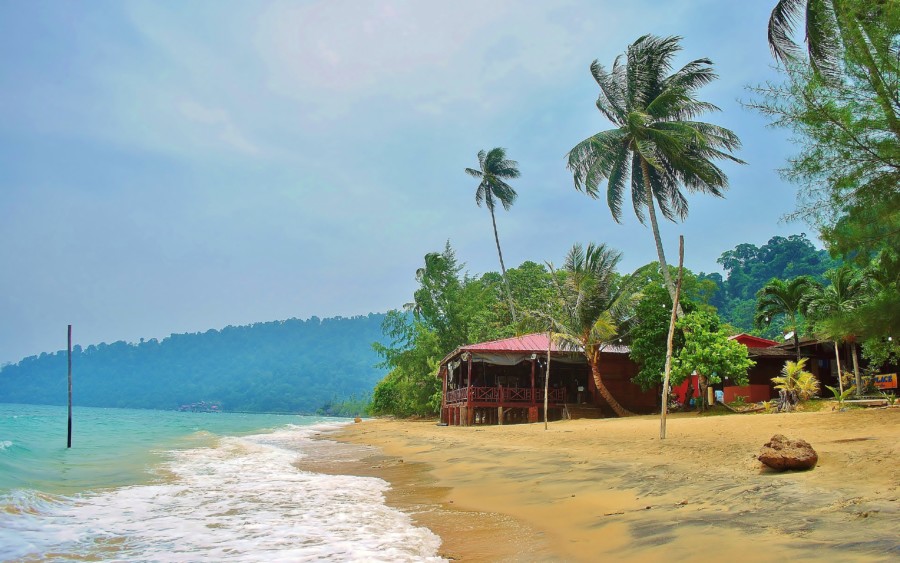 Beach in the Pulau Tioman island. Malaysia.