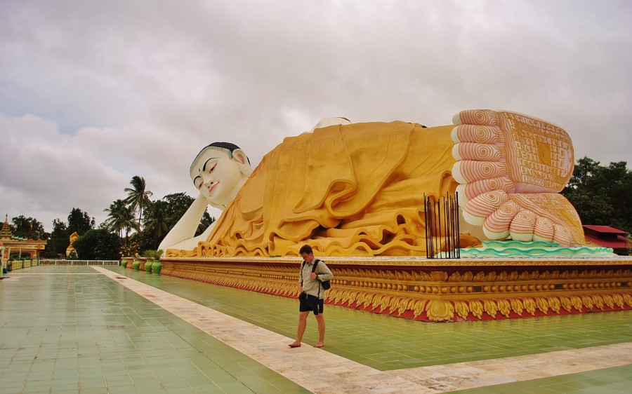 Mya Tha Lyaung, Reclining Buddha. Bago, Myanmar.